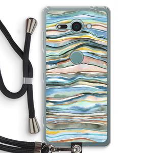 CaseCompany Watercolor Agate: Sony Xperia XZ2 Compact Transparant Hoesje met koord