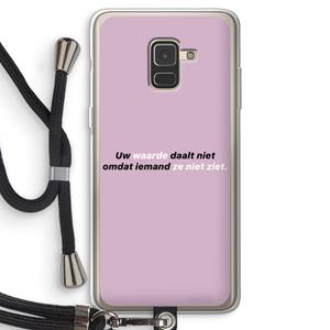 CaseCompany uw waarde daalt niet: Samsung Galaxy A8 (2018) Transparant Hoesje met koord