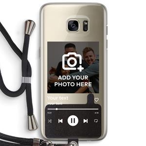 CaseCompany Music Player: Samsung Galaxy S7 Edge Transparant Hoesje met koord