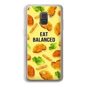 CaseCompany Eat Balanced: Samsung Galaxy A8 (2018) Transparant Hoesje