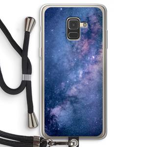 CaseCompany Nebula: Samsung Galaxy A8 (2018) Transparant Hoesje met koord