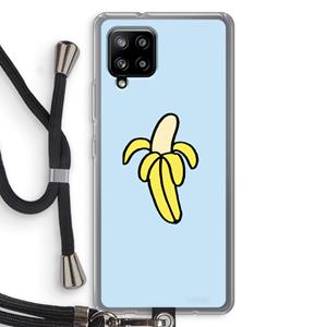 CaseCompany Banana: Samsung Galaxy A42 5G Transparant Hoesje met koord