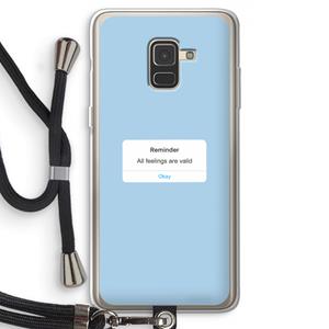 CaseCompany Reminder: Samsung Galaxy A8 (2018) Transparant Hoesje met koord