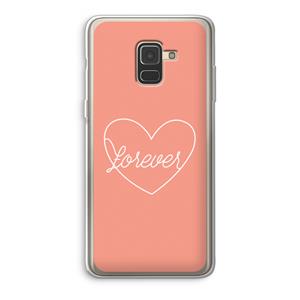 CaseCompany Forever heart: Samsung Galaxy A8 (2018) Transparant Hoesje