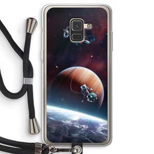 CaseCompany Examiner: Samsung Galaxy A8 (2018) Transparant Hoesje met koord