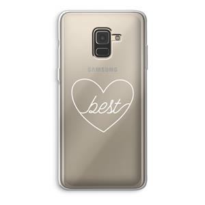 CaseCompany Best heart pastel: Samsung Galaxy A8 (2018) Transparant Hoesje