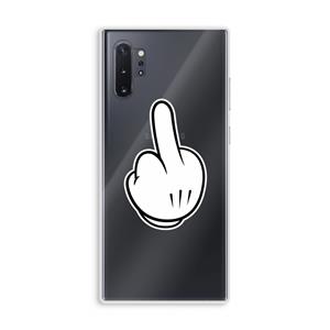 CaseCompany Middle finger white: Samsung Galaxy Note 10 Plus Transparant Hoesje
