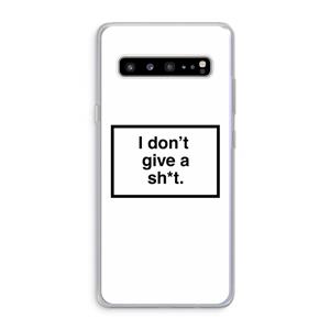 CaseCompany Don't give a shit: Samsung Galaxy S10 5G Transparant Hoesje