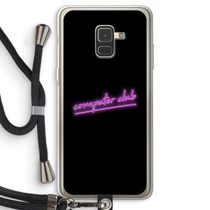 CaseCompany Vice Black: Samsung Galaxy A8 (2018) Transparant Hoesje met koord