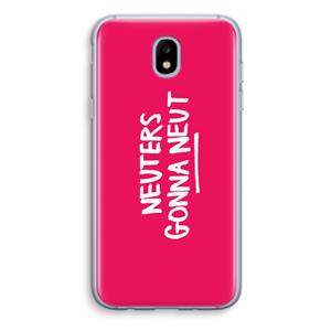 CaseCompany Neuters (roze): Samsung Galaxy J5 (2017) Transparant Hoesje