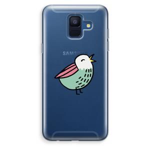 CaseCompany Birdy: Samsung Galaxy A6 (2018) Transparant Hoesje