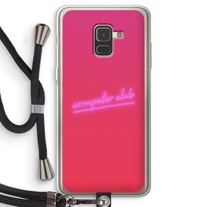 CaseCompany Vice Glow: Samsung Galaxy A8 (2018) Transparant Hoesje met koord