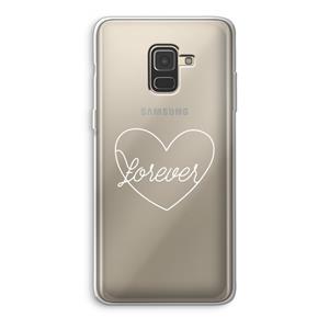CaseCompany Forever heart pastel: Samsung Galaxy A8 (2018) Transparant Hoesje