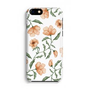 CaseCompany Peachy flowers: iPhone 8 Volledig Geprint Hoesje