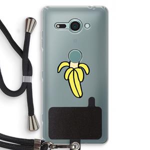 CaseCompany Banana: Sony Xperia XZ2 Compact Transparant Hoesje met koord