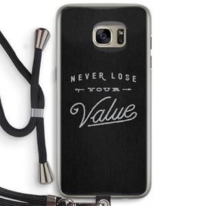 CaseCompany Never lose your value: Samsung Galaxy S7 Edge Transparant Hoesje met koord