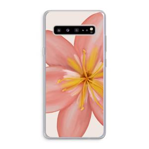 CaseCompany Pink Ellila Flower: Samsung Galaxy S10 5G Transparant Hoesje