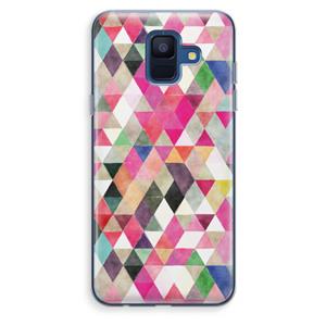 CaseCompany Gekleurde driehoekjes: Samsung Galaxy A6 (2018) Transparant Hoesje