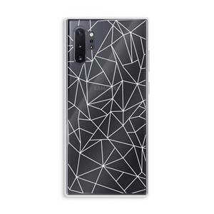 CaseCompany Geometrische lijnen wit: Samsung Galaxy Note 10 Plus Transparant Hoesje