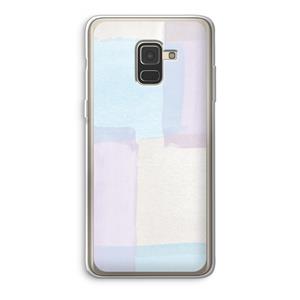 CaseCompany Square pastel: Samsung Galaxy A8 (2018) Transparant Hoesje