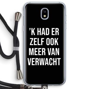 CaseCompany Meer verwacht - Zwart: Samsung Galaxy J5 (2017) Transparant Hoesje met koord