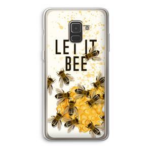 CaseCompany Let it bee: Samsung Galaxy A8 (2018) Transparant Hoesje