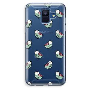 CaseCompany Vogeltjes: Samsung Galaxy A6 (2018) Transparant Hoesje