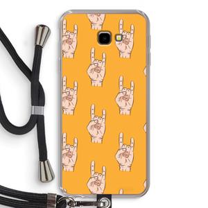 CaseCompany Rock: Samsung Galaxy J4 Plus Transparant Hoesje met koord