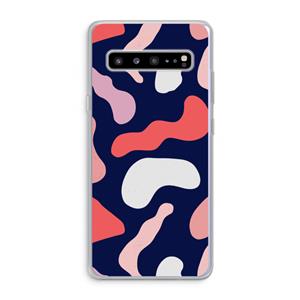 CaseCompany Memphis Shapes Pink: Samsung Galaxy S10 5G Transparant Hoesje