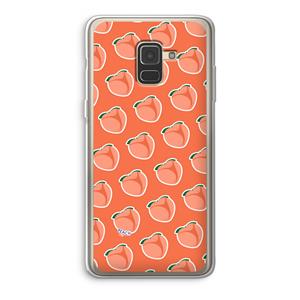 CaseCompany Just peachy: Samsung Galaxy A8 (2018) Transparant Hoesje
