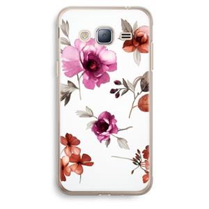CaseCompany Geschilderde bloemen: Samsung Galaxy J3 (2016) Transparant Hoesje