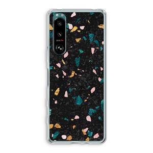 CaseCompany Terrazzo N°10: Sony Xperia 5 III Transparant Hoesje