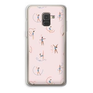 CaseCompany Dancing #3: Samsung Galaxy A8 (2018) Transparant Hoesje