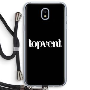 CaseCompany Topvent Zwart: Samsung Galaxy J5 (2017) Transparant Hoesje met koord