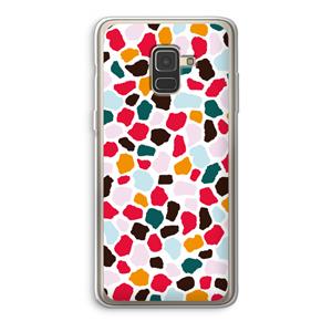 CaseCompany Colored Giraffe: Samsung Galaxy A8 (2018) Transparant Hoesje
