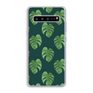 CaseCompany Monstera leaves: Samsung Galaxy S10 5G Transparant Hoesje
