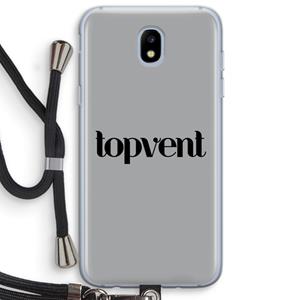 CaseCompany Topvent Grijs Zwart: Samsung Galaxy J5 (2017) Transparant Hoesje met koord