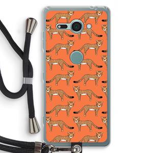 CaseCompany Cheetah: Sony Xperia XZ2 Compact Transparant Hoesje met koord