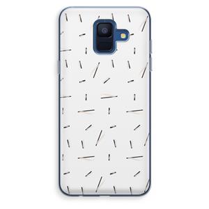 CaseCompany Hipster stripes: Samsung Galaxy A6 (2018) Transparant Hoesje