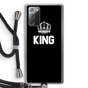 CaseCompany King zwart: Samsung Galaxy Note 20 / Note 20 5G Transparant Hoesje met koord