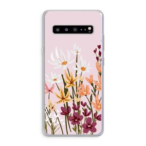 CaseCompany Painted wildflowers: Samsung Galaxy S10 5G Transparant Hoesje
