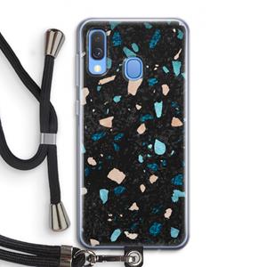 CaseCompany Terrazzo N°11: Samsung Galaxy A40 Transparant Hoesje met koord