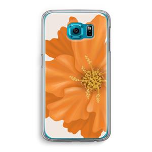 CaseCompany Orange Ellila flower: Samsung Galaxy S6 Transparant Hoesje