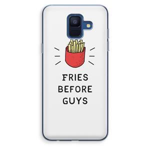 CaseCompany Fries before guys: Samsung Galaxy A6 (2018) Transparant Hoesje