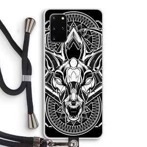 CaseCompany Oh Deer: Samsung Galaxy S20 Plus Transparant Hoesje met koord