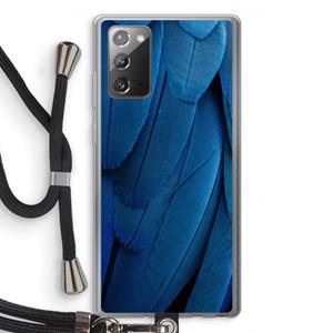 CaseCompany Pauw: Samsung Galaxy Note 20 / Note 20 5G Transparant Hoesje met koord