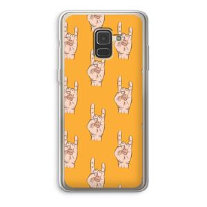 CaseCompany Rock: Samsung Galaxy A8 (2018) Transparant Hoesje