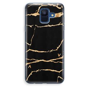 CaseCompany Gouden marmer: Samsung Galaxy A6 (2018) Transparant Hoesje