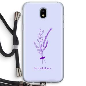 CaseCompany Be a wildflower: Samsung Galaxy J5 (2017) Transparant Hoesje met koord