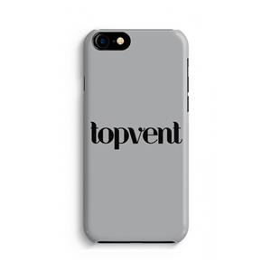CaseCompany Topvent Grijs Zwart: Volledig geprint iPhone SE 2020 Hoesje